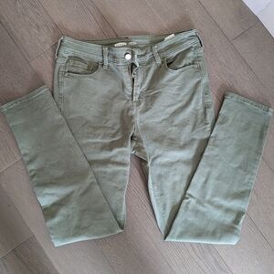 EUC Sage Olive Green Old Navy Rockstar Skinny Mid-Rise Jeans, Size 10